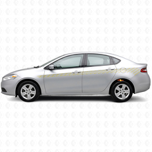 Set di Adesivi in Vinile con Contorno a Strobo per Strisce Laterali per Dodge Dart 2013+_5