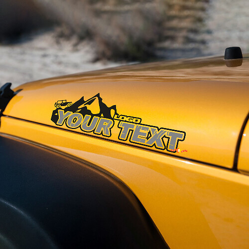 Adesivi in Vinile con Scritta Stile Montagne per Jeep Wrangler Edition