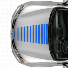 Adesivo in vinile a strisce stile Strobe per cofano Toyota RAV4 2013+_2