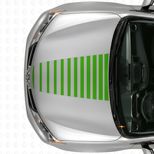 Adesivo in vinile a strisce stile Strobe per cofano Toyota RAV4 2013+_3