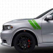 Kit adesivi in vinile 345 con doppie strisce per parafango anteriore per Dodge Durango 2011+_3