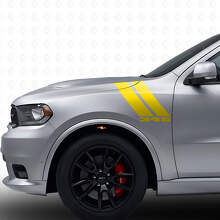 Kit adesivi in vinile 345 con doppie strisce per parafango anteriore per Dodge Durango 2011+_5
