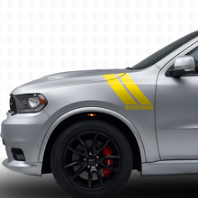 Kit di adesivi in vinile con doppie strisce personalizzate per parafango anteriore Dodge Durango 2011+_5