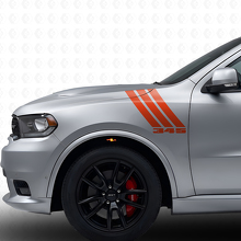 Kit Adesivi in Vinile 345 Triple Stripes parafango anteriore per Dodge Durango 2011+_4