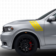 Kit di decalcomanie viniliche personalizzate a tripla striscia per parafango anteriore per Dodge Durango 2011+_5
