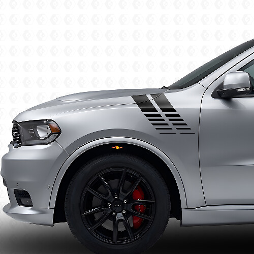Kit adesivi in vinile a strisce doppio stroboscopico per parafango anteriore per Dodge Durango 2011+