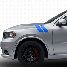 Kit adesivi in vinile a strisce doppio stroboscopico per parafango anteriore per Dodge Durango 2011+_2