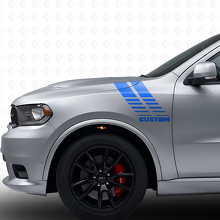 Kit Adesivi in Vinile Personalizzati a Strisce Stroboscopiche per Parafango Anteriore Dodge Durango 2011+_2