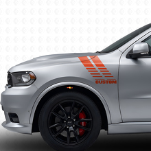 Kit Adesivi in Vinile Personalizzati a Strisce Stroboscopiche per Parafango Anteriore Dodge Durango 2011+_4