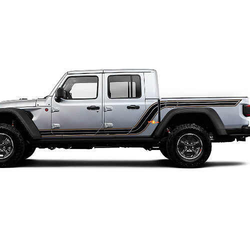 Kit Adesivi Vinile Doppio Profilo Laterale per Jeep Gladiator_1