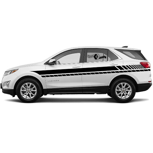 Kit di decalcomanie in vinile a strisce laterali stile racing per Chevrolet Equinox 2021_1