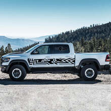 Set di Adesivi Vinilici a Strisce Laterali di Porta Stile TRX per Dodge Ram Rebel 2021+_4