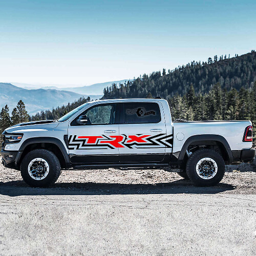 Kit Adesivi in Vinile Laterali Porta TRX per Dodge Ram Rebel TRX 2021+_1