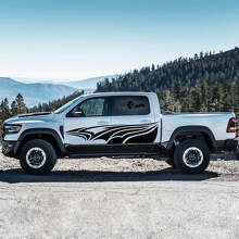 Kit Adesivi Laterali in Vinile con Fiamme Stile Tribale per Dodge Ram Rebel TRX 2021+_2