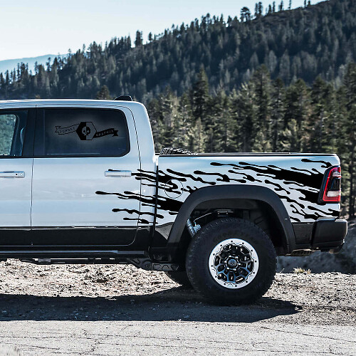 Set di Adesivi in Vinile per Parafango Laterale per Dodge Ram Rebel 2021+