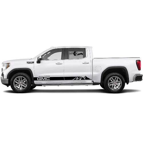 Kit adesivi in vinile con strisce laterali stile montagna per GMC Sierra