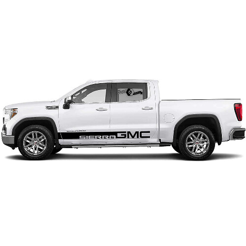 Set di Adesivi in Vinile con Strisce Laterali Marchiate per GMC Sierra_1