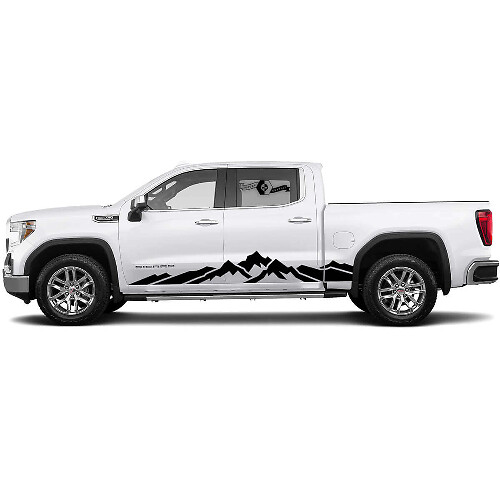 Set di Adesivi Laterali a Vinile Mountain Range per GMC Sierra