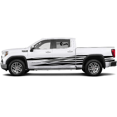 Kit di Adesivi Laterali a Strisce Astratte per GMC Sierra