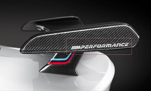 BMW m performance nuovi adesivi in vinile per spoiler
