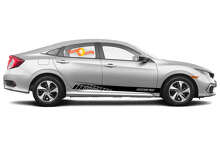 Kit adesivi in vinile con strisce laterali personalizzate da corsa per Honda Civic_3