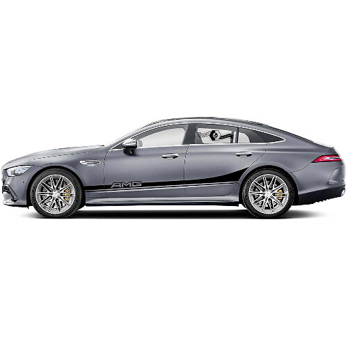 Kit Adesivi in Vinile Strisce Laterali Stile AMG per Mercedes Benz AMG GT3_1