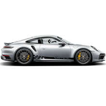 Kit di Adesivi in Vinile con Lettering del Marchio e Strisce Laterali per Porsche 911 Turbo S_2