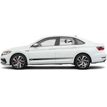 Set di Adesivi in Vinile con Scritta del Marchio e Strisce Laterali con Logo per Volkswagen Jetta_2