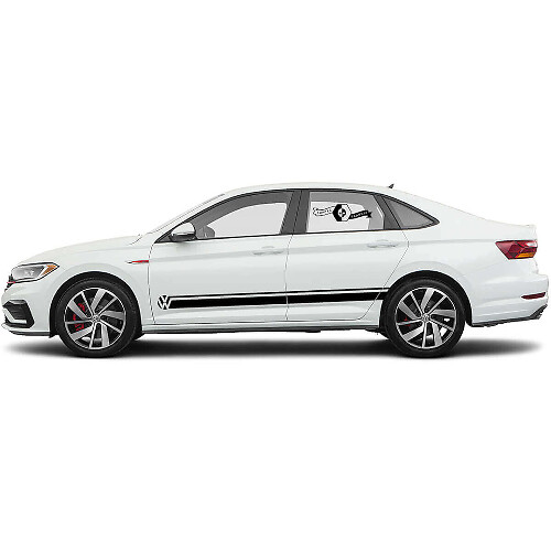 Set di Adesivi Vinilici con Strisce Laterali Marcate per Volkswagen Jetta