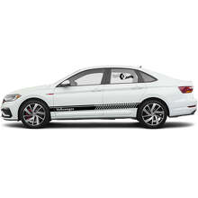 Set di Adesivi in Vinile con Strisce Laterali Racing Marchiate per Volkswagen Jetta_4