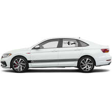 Set di Adesivi in Vinile con Strisce Laterali Racing Marchiate per Volkswagen Jetta_5