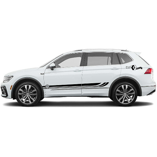 Set di Adesivi Vinilici a Strisce Laterali per Volkswagen Tiguan