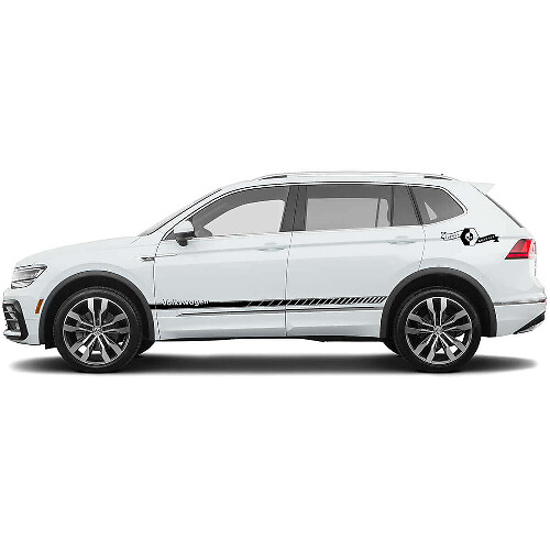 Kit Adesivi in Vinile Strisce Laterali con Lettere per Volkswagen Tiguan_1