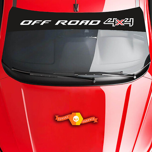 Adesivo in vinile per parabrezza stile Off Road 4x4 per auto_1
