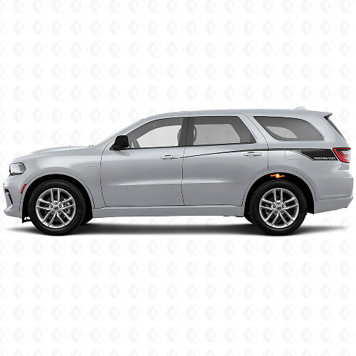 Kit di adesivi in vinile personalizzati con strisce laterali posteriori a forma conica per Dodge Durango 2011+