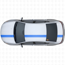 Kit di adesivi in vinile a doppie strisce superiori per Dodge Dart 2013+_2