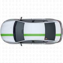 Kit di adesivi in vinile a doppie strisce superiori per Dodge Dart 2013+_3