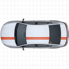 Kit di adesivi in vinile a doppie strisce superiori per Dodge Dart 2013+_4