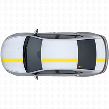 Kit Adesivo Vinile Striscia Contorno Racing Lato Superiore per Dodge Dart 2013+_5