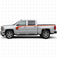 Kit Adesivi in Vinile Laterali con Contorno Inferiore Stile Bacchetta da Hockey per Chevy Silverado 1500 2014+_4