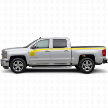 Kit Adesivi in Vinile Laterali con Contorno Inferiore Stile Bacchetta da Hockey per Chevy Silverado 1500 2014+_5