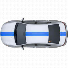 Kit adesivi in vinile con doppie strisce centrali a contorno per la parte superiore della fiancata per Dodge Dart 2013+_2