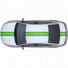 Kit adesivi in vinile con doppie strisce centrali a contorno per la parte superiore della fiancata per Dodge Dart 2013+_3