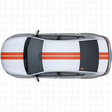 Kit adesivi in vinile con doppie strisce centrali a contorno per la parte superiore della fiancata per Dodge Dart 2013+_4