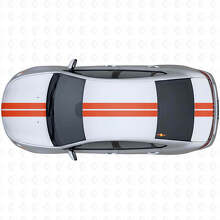 Kit adesivi in vinile con doppie strisce centrali a contorno per la parte superiore della fiancata per Dodge Dart 2013+_4