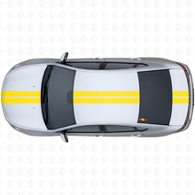 Kit adesivi in vinile con doppie strisce centrali a contorno per la parte superiore della fiancata per Dodge Dart 2013+_5