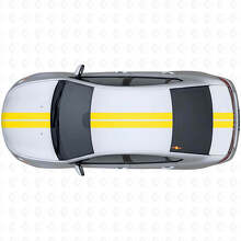Kit adesivi in vinile con doppie strisce centrali a contorno per la parte superiore della fiancata per Dodge Dart 2013+_5