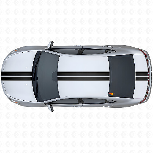 Kit adesivi vinile con doppie strisce a contorno superiore per Dodge Dart 2013+