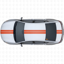 Kit adesivi vinile con doppie strisce a contorno superiore per Dodge Dart 2013+_4