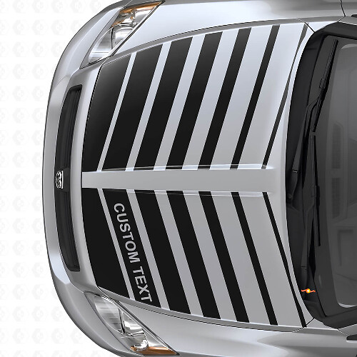 Set di Adesivi in Vinile a Strisce Dual Strobo Personalizzate per Cofano Dodge Caliber 2007+